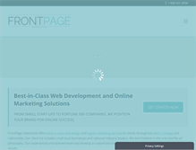 Tablet Screenshot of frontpageinteractive.com